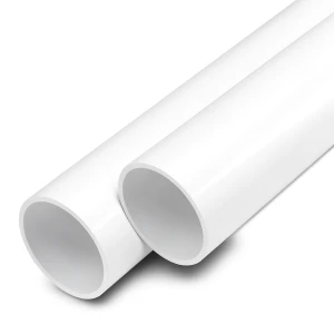 مواسير UPVC ضغط 12.5 بار قطر خارجي 50 مم سمك 3 مم لون أبيض