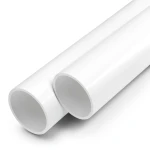مواسير UPVC ضغط 12.5 بار قطر خارجي 50 مم سمك 3 مم لون أبيض