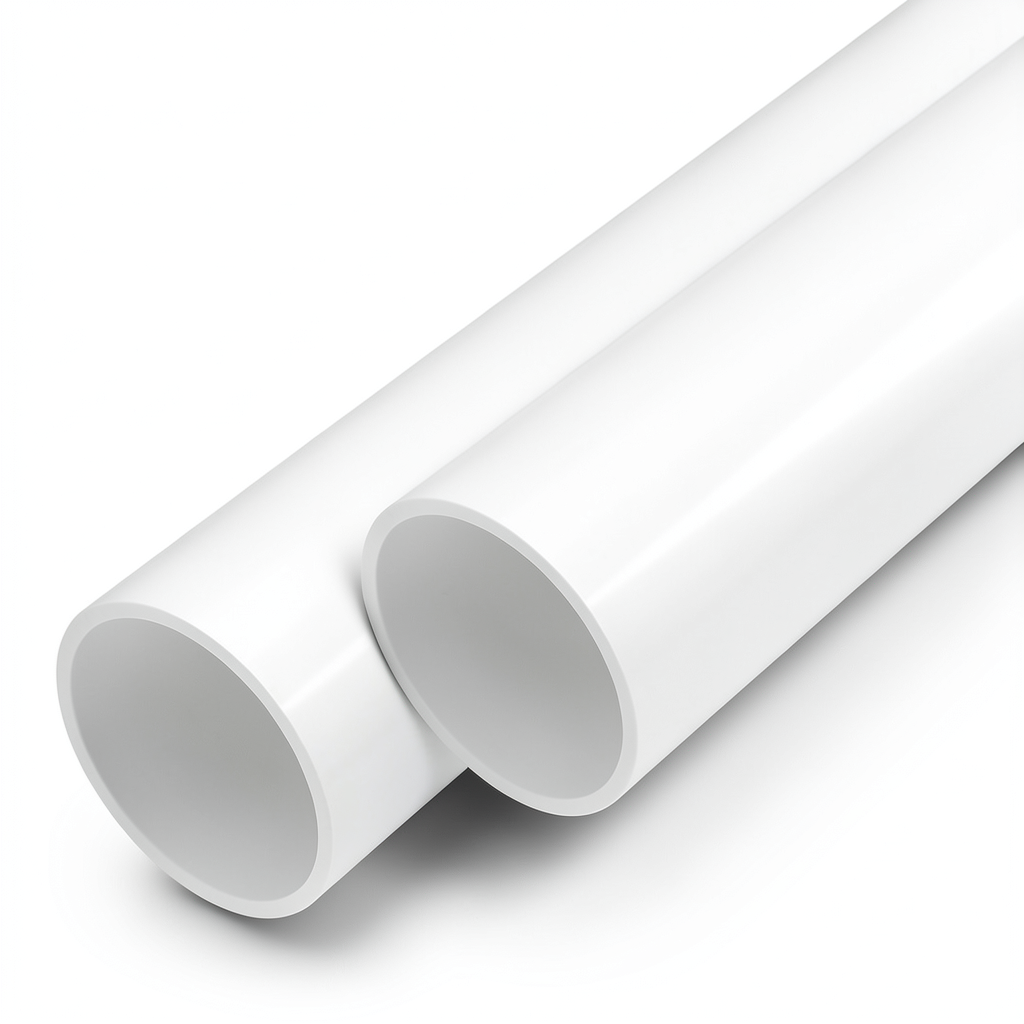 مواسير UPVC ضغط 12.5 بار قطر خارجي 50 مم سمك 3 مم لون أبيض