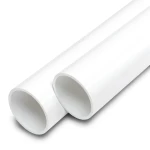 مواسير UPVC ضغط 12.5 بار قطر خارجي 63 مم سمك 3.8 مم أبيض