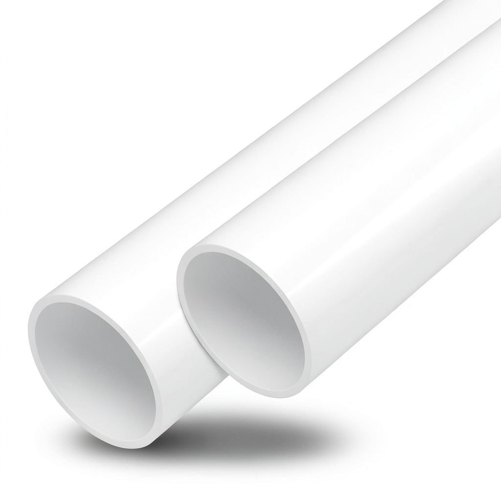 مواسير UPVC ضغط 12.5 بار قطر خارجي 90 مم سمك 5.4 مم لون أبيض