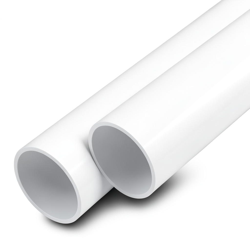 مواسير UPVC ضغط 12.5 بار قطر خارجي 125 مم سمك 6 مم لون أبيض