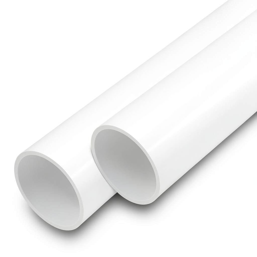 مواسير UPVC ضغط اسمي 12.5 بار قطر خارجي 180 مم سمك 8.6 مم أبيض