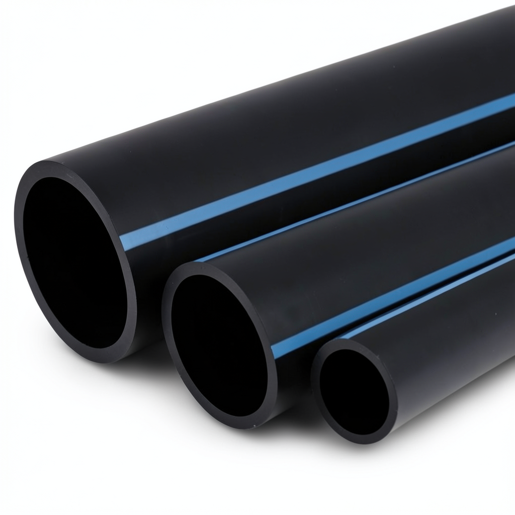 NPF HDPE Pipes High Pressure 10 Bar, Diameter 50 mm, Thickness 2.4 mm, Black