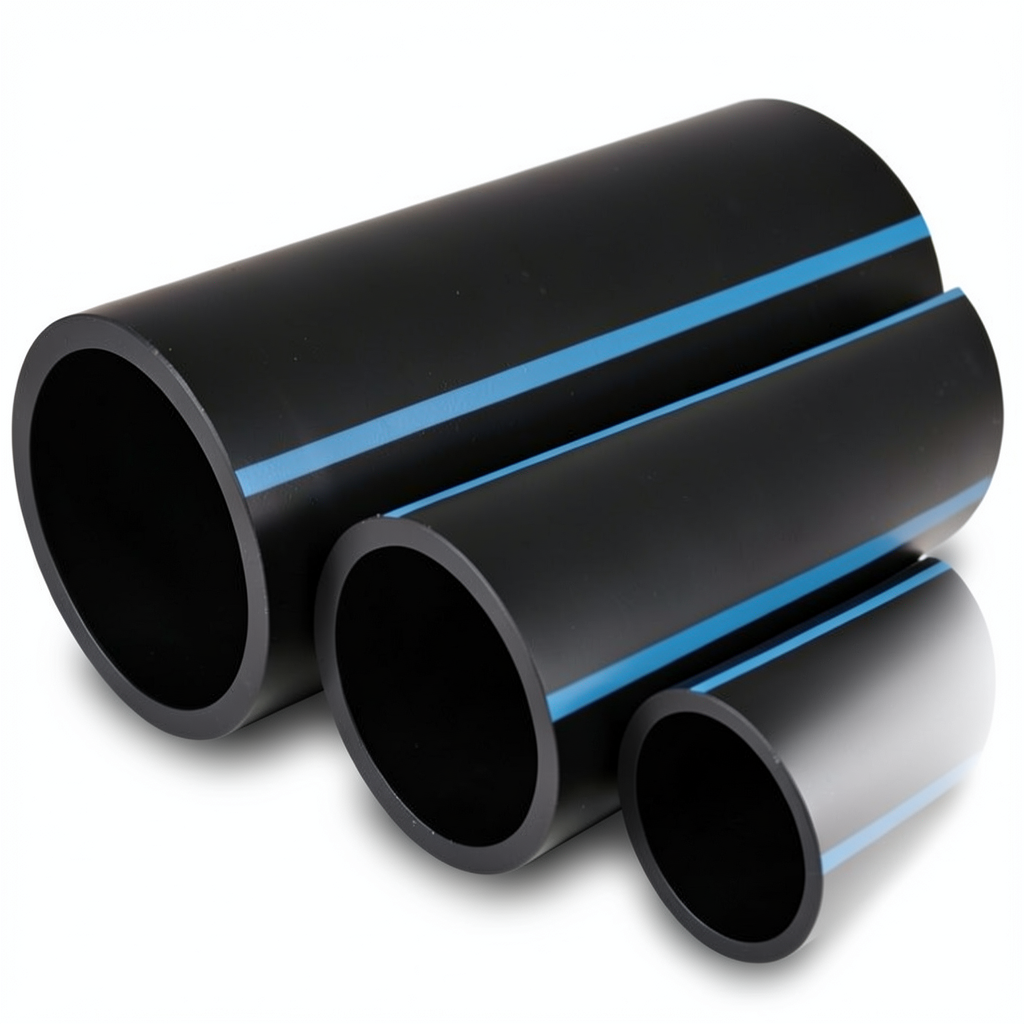 أنابيب HDPE الوطني ضغط عالي 10 بار، قطر 75 مم، سمك 3.6 مم، أسود