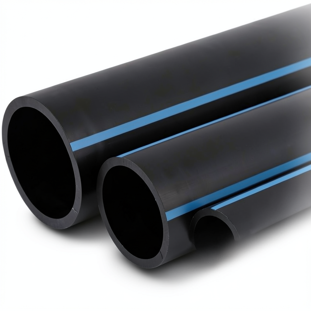 NPF HDPE Pipes Pressure 10 Bar Outside Diameter 90 mm Thickness 4.3 mm Black