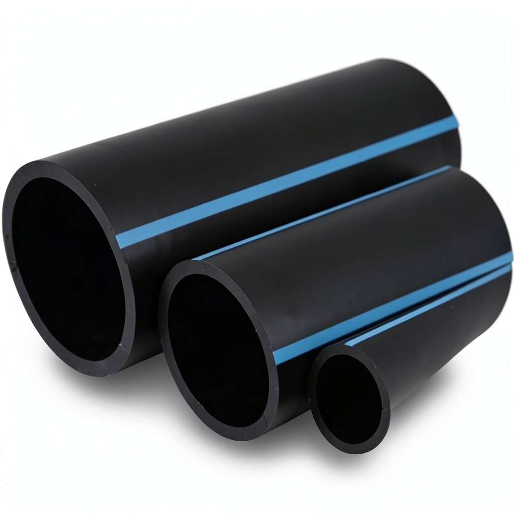 أنابيب HDPE الوطني ضغط 10 بار قطر خارجي 110 مم سمك 5.3 مم لون أسود