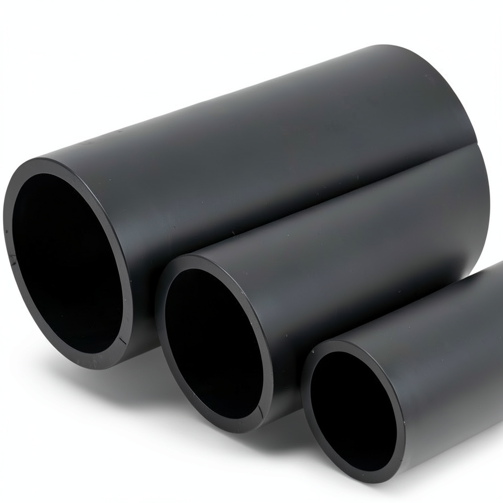 أنابيب HDPE الوطني للضغط العالي 10 بار، قطر خارجي 125 مم، سمك 6 مم، أسود