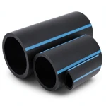 أنابيب HDPE الوطني ضغط 10 بار قطر خارجي 140 مم سمك 6.7 مم لون أسود