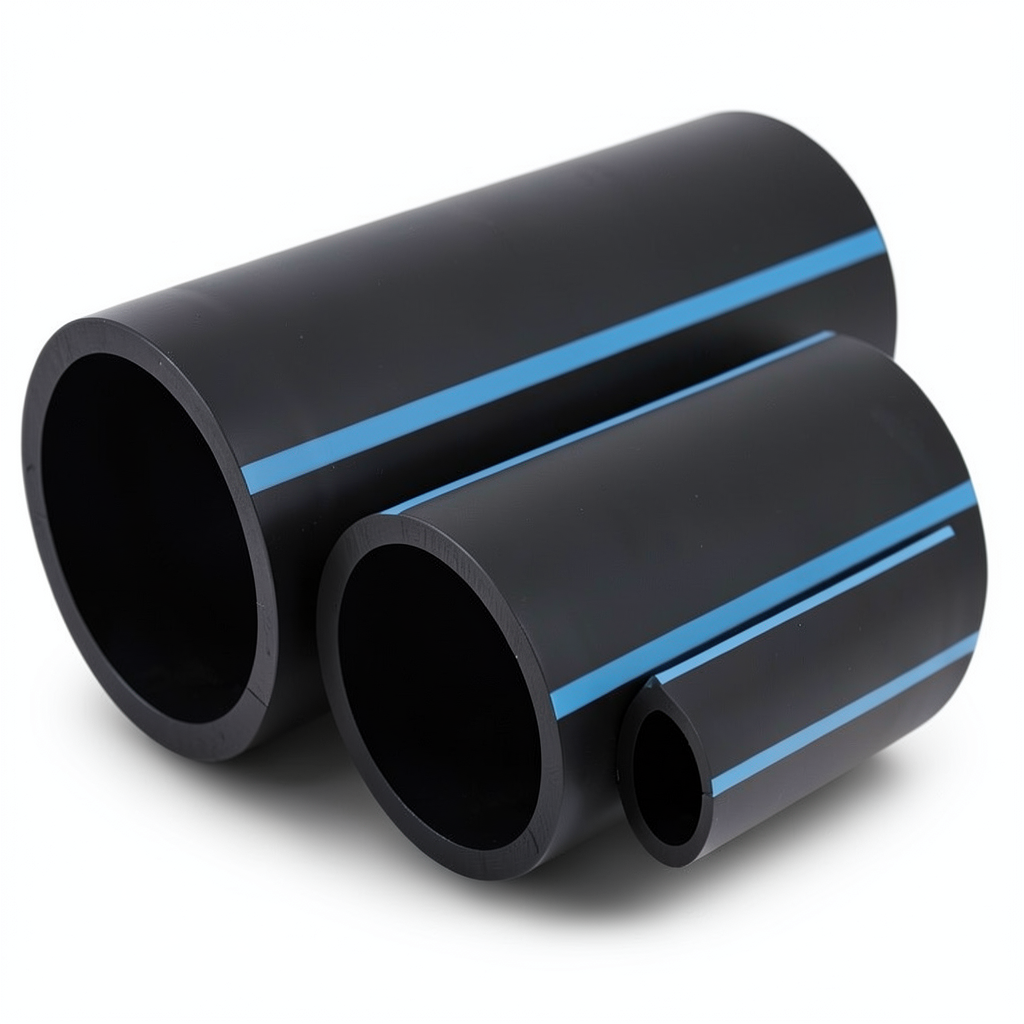 NPF HDPE Pipes Pressure 10 Bar Outside Diameter 140 mm Thickness 6.7 mm Black
