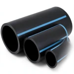 أنابيب HDPE الوطني ضغط 10 بار قطر خارجي 140 مم سمك 6.7 مم لون أسود