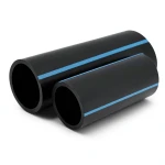 أنابيب HDPE الوطني ضغط 10 بار قطر خارجي 160 مم سمك 7.7 مم لون أسود