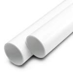 مواسير UPVC ضغط 12.5 بار قطر خارجي 25 مم سمك 1.5 مم لون أبيض