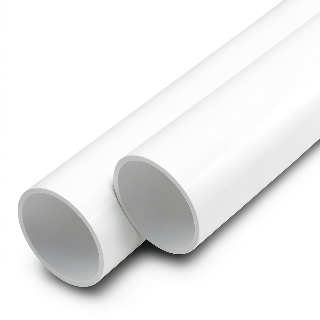 مواسير UPVC ضغط 12.5 بار قطر خارجي 25 مم سمك 1.5 مم لون أبيض