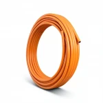 لفة أنابيب HDPE المنى ضغط 10 بار [PE 100] قطر خارجي 140 مم سماكة 12.7 مم لون برتقالي  