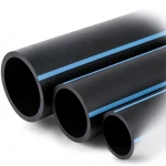 أنابيب HDPE الوطني 250 مم قطر خارجي، سمك 11.9 مم، ضغط 10 بار، لون أسود
