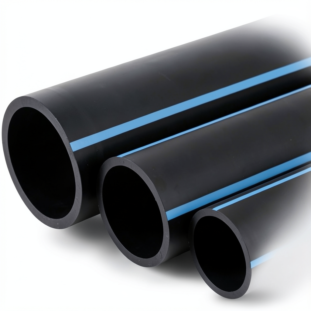 NPF HDPE Pipes 250 mm OD, 11.9 mm Thickness, 10 Bar Pressure, Black