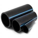 أنابيب HDPE الوطني ضغط 10 بار قطر خارجي 225 مم سمك 10.8 مم لون أسود