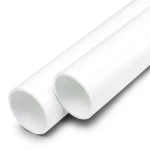 مواسير UPVC ضغط 12.5 بار قطر خارجي 50 مم سمك 3 مم لون أبيض