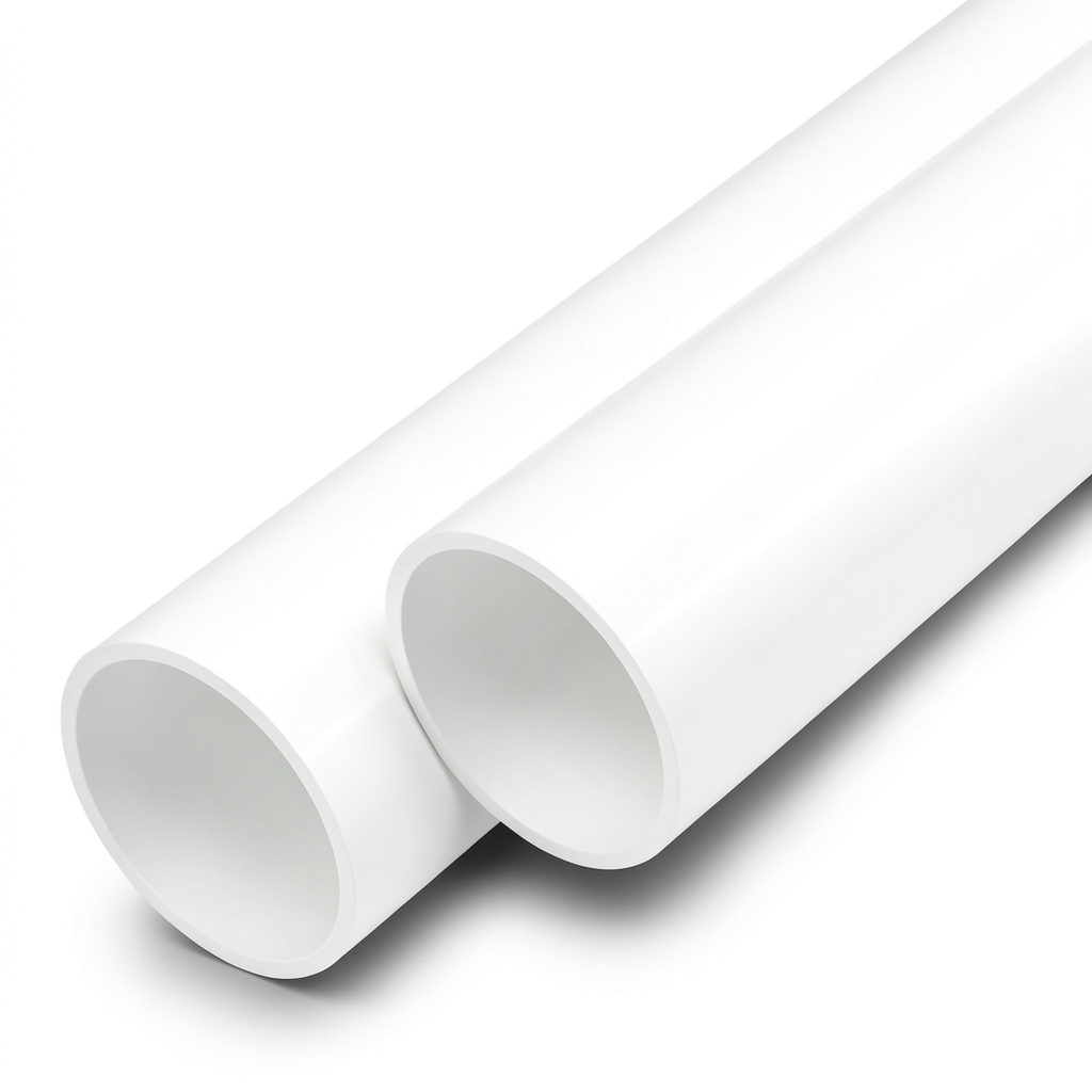 مواسير UPVC ضغط 12.5 بار قطر خارجي 50 مم سمك 3 مم لون أبيض