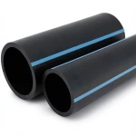 أنابيب HDPE الوطني 250 مم قطر خارجي، سمك 11.9 مم، ضغط 10 بار، لون أسود