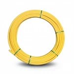 لفة أنابيب بلاستيك HDPE المنى ضغط 8 بار [PE 80] قطر خارجي 25 مم سمك 3 مم لون أصفر  