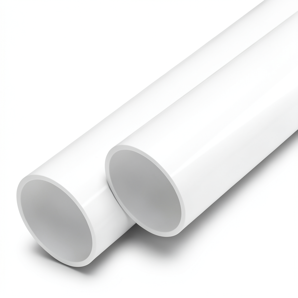 مواسير UPVC ضغط 12.5 بار قطر خارجي 63 مم سمك 3.8 مم أبيض
