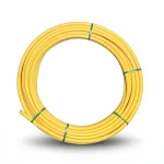 لفة أنابيب HDPE المنى ضغط 8 بار [PE 80] قطر خارجي 140 مم سماكة 12.7 مم لون أصفر  