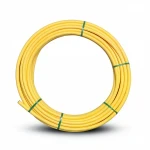 لفة أنابيب بلاستيك HDPE المنى ضغط 8 بار [PE 80] قطر خارجي 63 مم سماكة 5.8 مم لون أصفر  