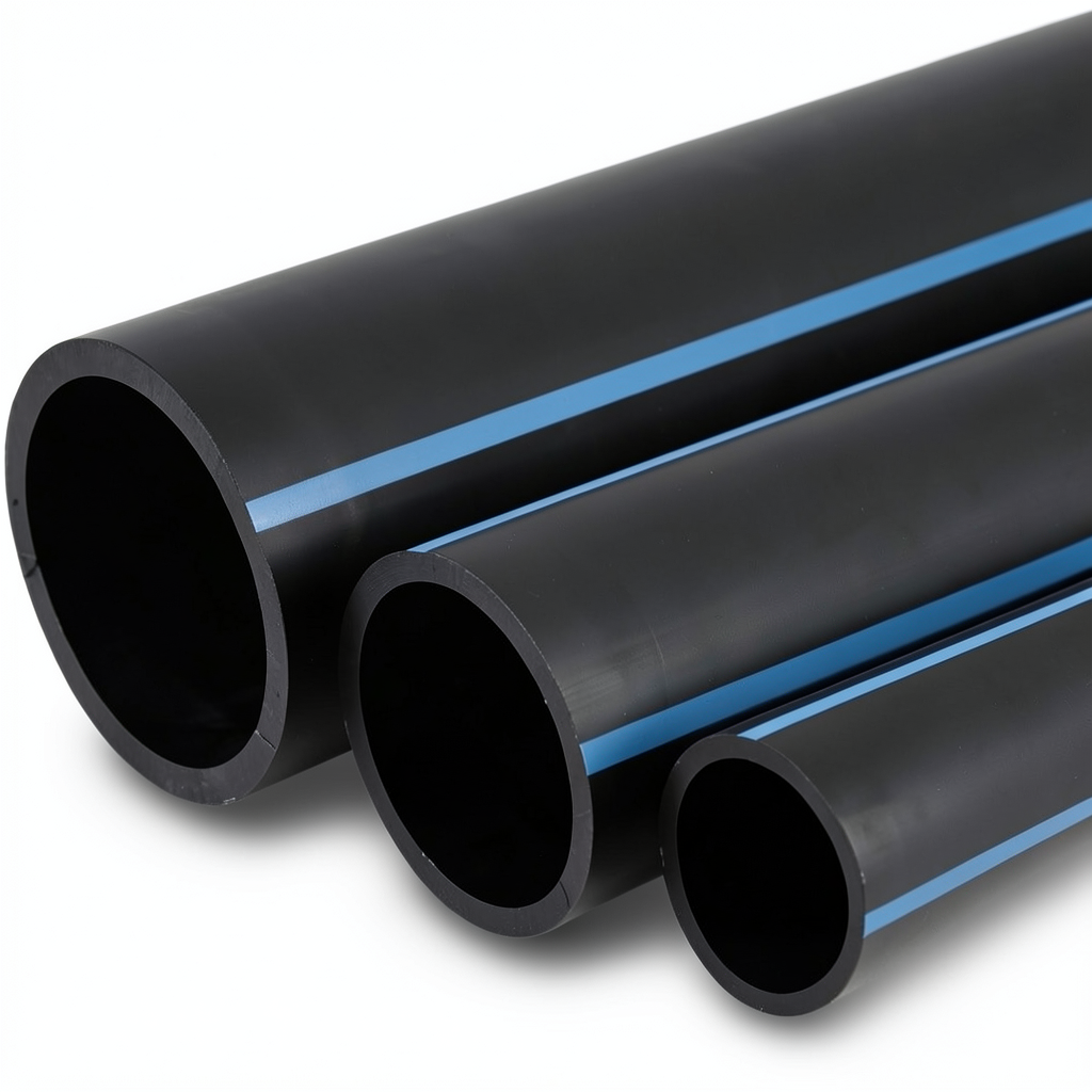 أنابيب HDPE الوطني الضغط العالي 10 بار قطر 50 مم سمك 2.4 مم لون أسود