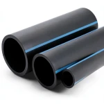 أنابيب HDPE الوطني ضغط 10 بار قطر خارجي 90 مم سمك 4.3 مم لون أسود
