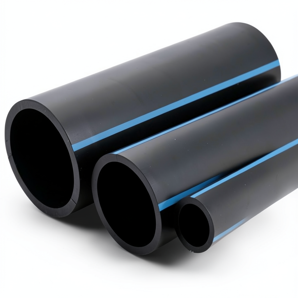 أنابيب HDPE الوطني ضغط 10 بار قطر خارجي 90 مم سمك 4.3 مم لون أسود