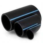 أنابيب HDPE الوطني للضغط العالي 10 بار، قطر خارجي 125 مم، سمك 6 مم، أسود