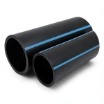 أنابيب HDPE الوطني ضغط 10 بار قطر خارجي 160 مم سمك 7.7 مم لون أسود