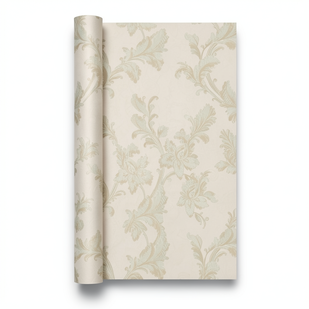 Floral Wallpaper 10m x 0.73m Light Beige, Model 56810