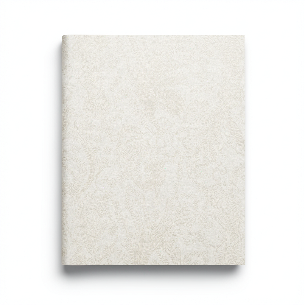 Italian Patterned Wallpaper 10m x 0.73m Light Beige, Model 56812