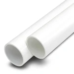 مواسير UPVC ضغط 16 بار قطر خارجي 140 مم سمك 8.3 مم لون أبيض