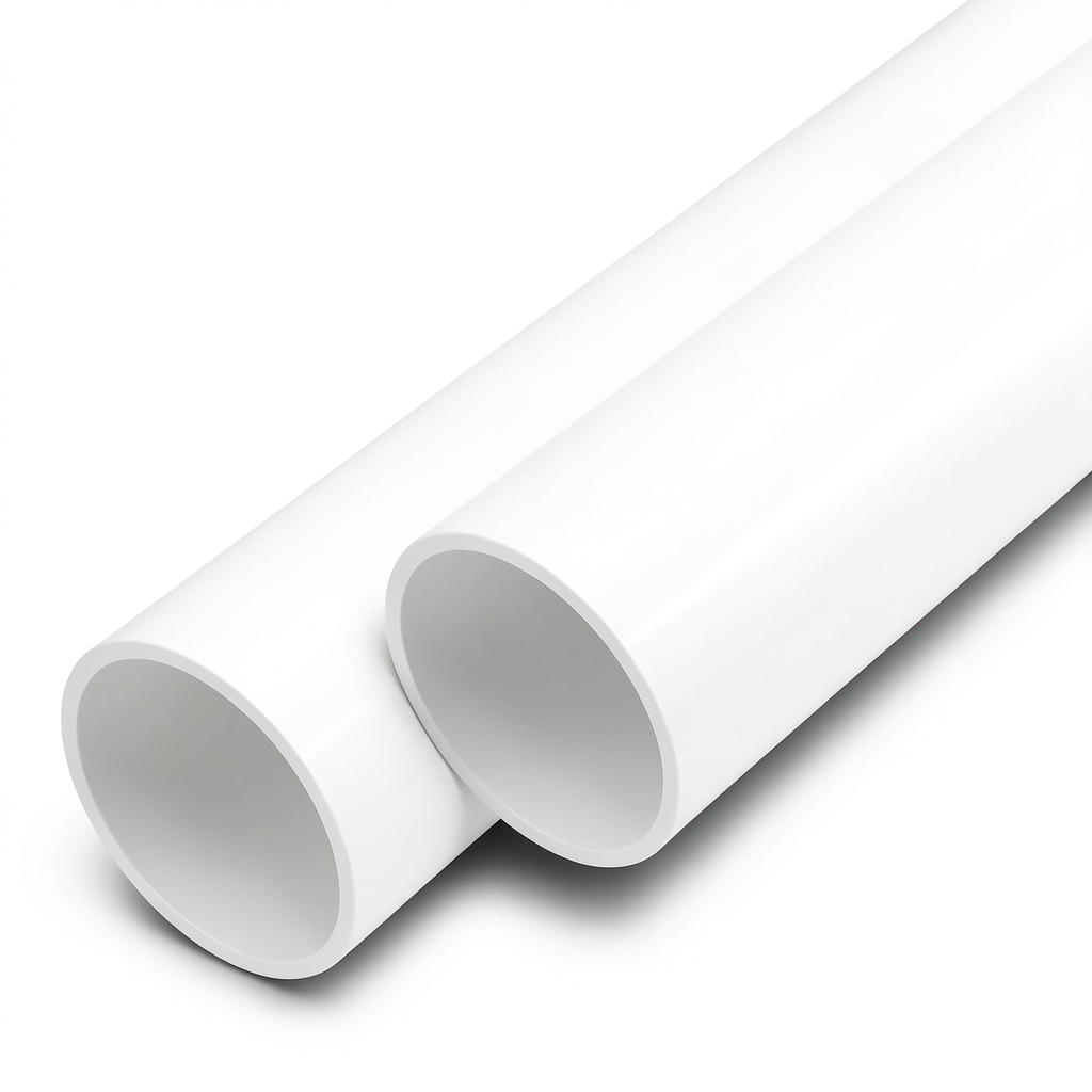 مواسير UPVC ضغط اسمي 8.6 بار مقاس 1/4 1 إنش سمك 1.5 مم لون أبيض