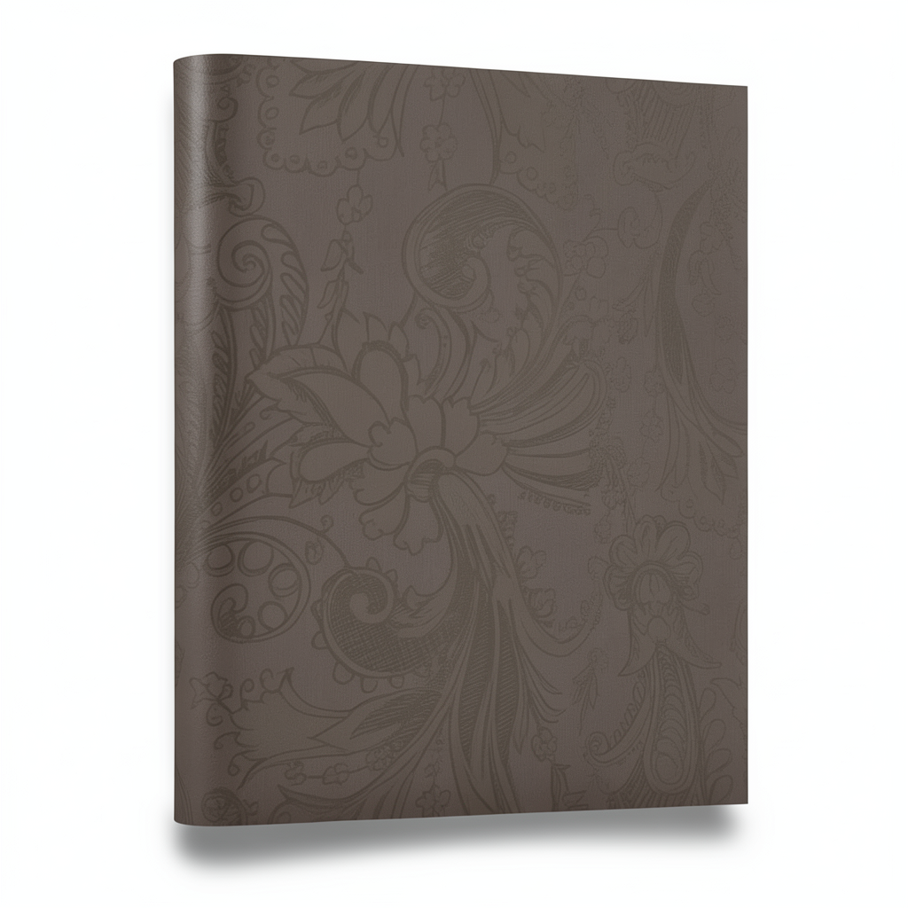 Italian Patterned Wallpaper 10m x 0.73m Dark Brown, Model 56821