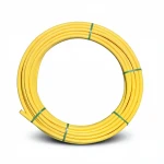 لفة أنابيب بلاستيك HDPE المنى ضغط 8 بار [PE 80] قطر خارجي 110 مم سمك 10 مم لون أصفر  