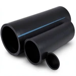 أنابيب HDPE الوطني للضغط العالي 10 بار، قطر 450 مم، سمك 21.5 مم، أسود
