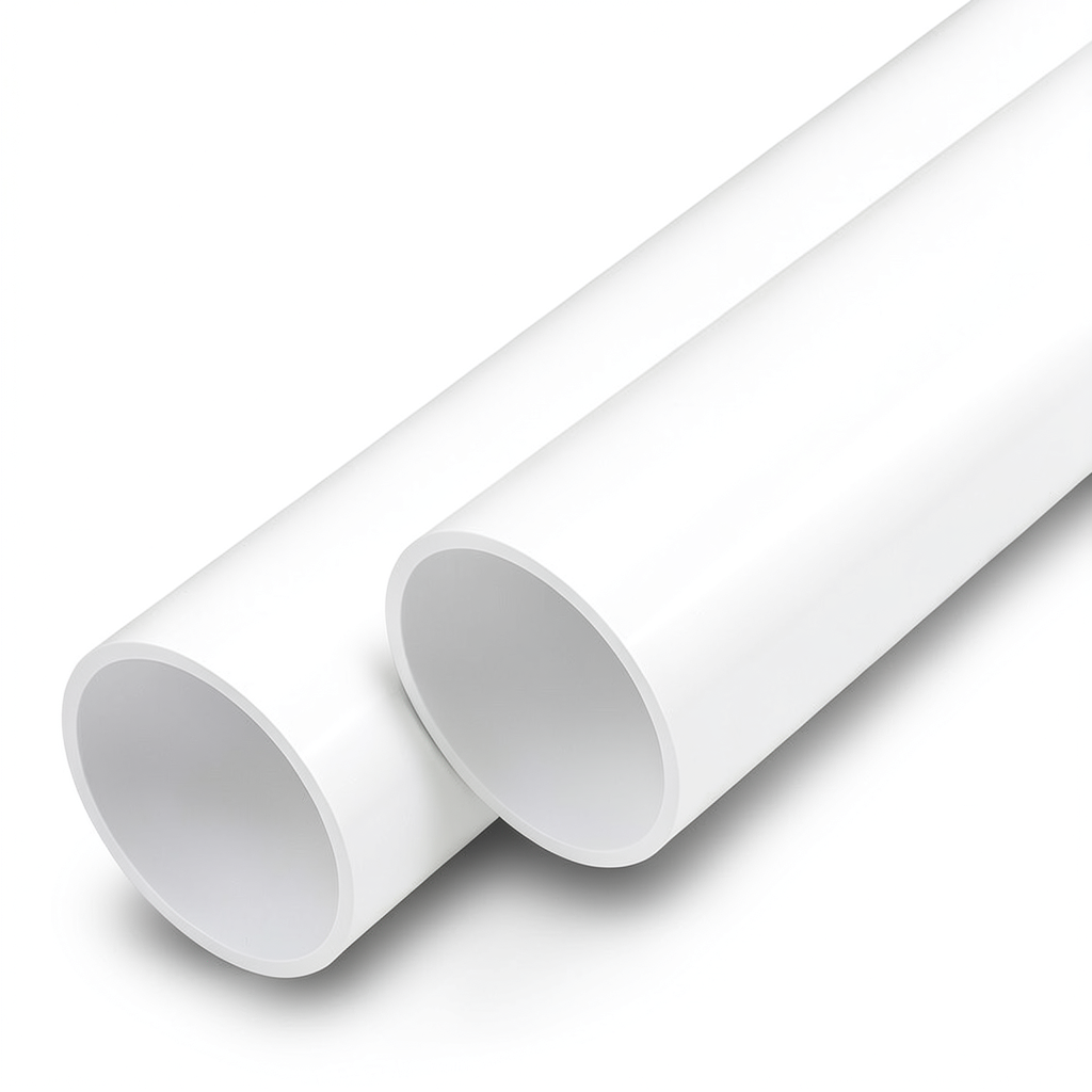 مواسير UPVC ضغط اسمي 8.6 بار مقاس 1/4 1 إنش سمك 1.5 مم لون أبيض