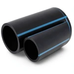مواسير HDPE الوطني لشبكات المياه ضغط 16 بار قطر خارجي 50 مم سمك 3.7 مم أسود