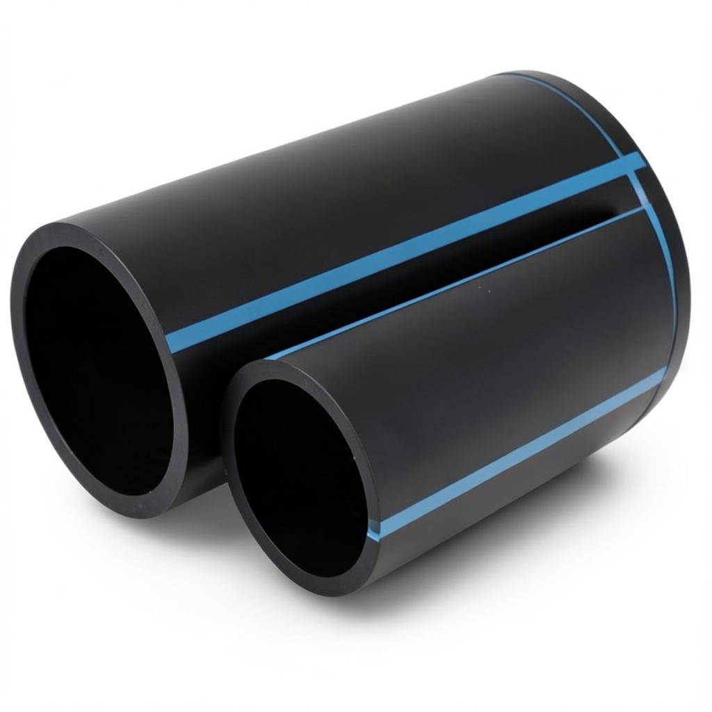 مواسير HDPE الوطني لشبكات المياه ضغط 16 بار قطر خارجي 50 مم سمك 3.7 مم أسود