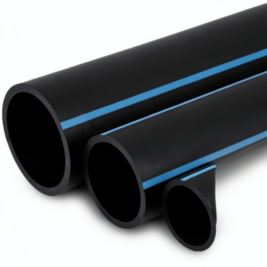 أنابيب HDPE NPF ضغط 16 بار قطر 160 مم سمك 11.9 مم لون أسود