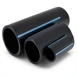 أنابيب HDPE الوطني ضغط 16 بار قطر خارجي 200 مم سمك 14.9 مم أسود