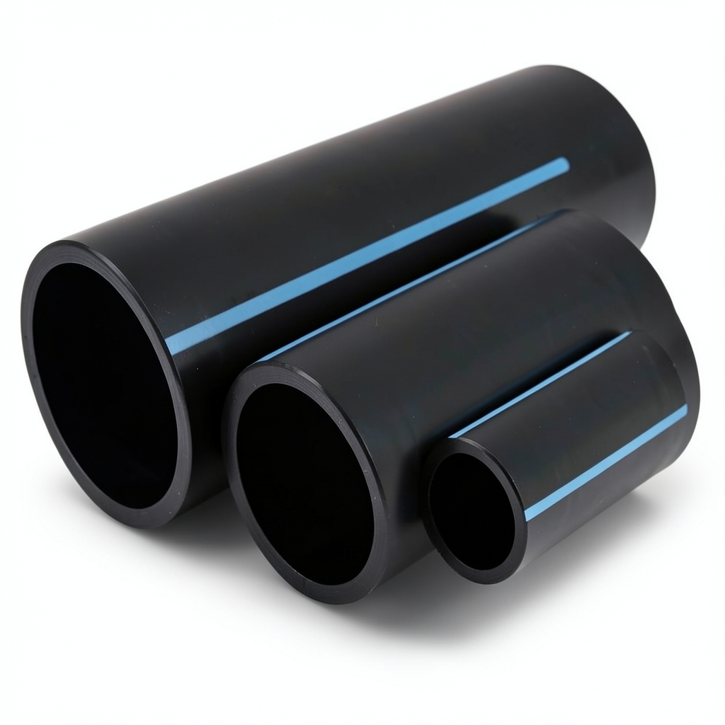 NPF HDPE Pipes Pressure 16 Bar Outside Diameter 200 mm Thickness 14.9 mm Black