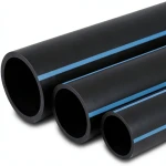 مواسير HDPE الوطني لشبكات المياه ضغط 16 بار قطر خارجي 225 مم سمك 16.7 مم لون أسود