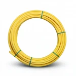 لفة أنابيب بلاستيك HDPE المنى ضغط 8 بار [PE 80] قطر خارجي 63 مم سماكة 5.8 مم لون أصفر  