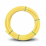 لفة أنابيب HDPE المنى ضغط 8 بار [PE 80] قطر خارجي 75 مم سمك 6.8 مم لون أصفر  